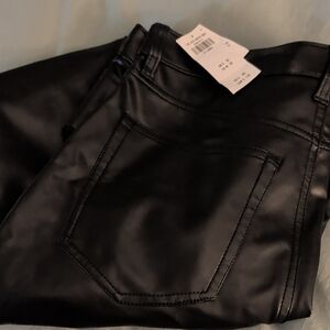 BNWT Abercrombie Leather Style pants -12 31 Long
